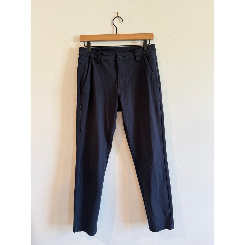 BYLT Premium Basics Mens Everyday Pant 2.0 Navy Blue Slim Tapered Size 31X29